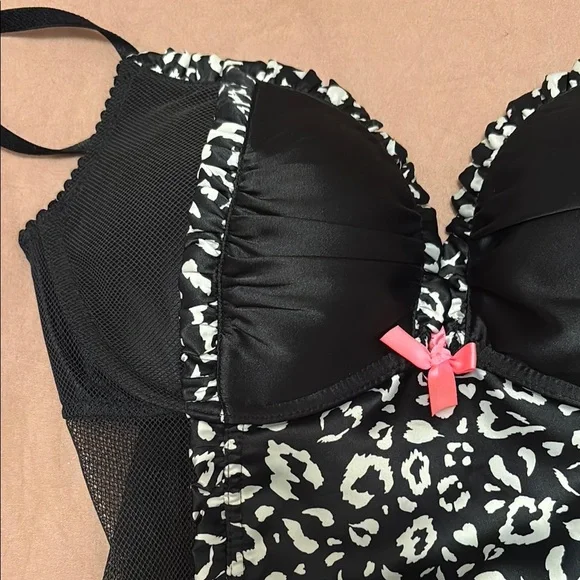 Victoria’s Secret NWT Black and White Leopard Print Bustier - Picture 4 of 7